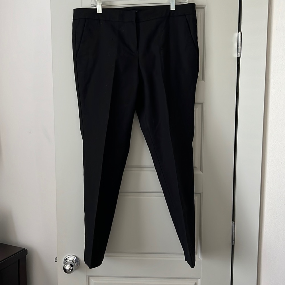Audrey & Celine black cotton blend trousers ankle pants‎ Sz 12